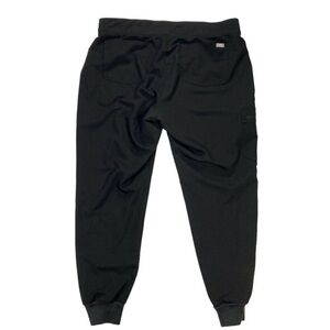FIGS Scrubs Joggers Pants Womens XL Black Technical Collection Cargo Drawstring